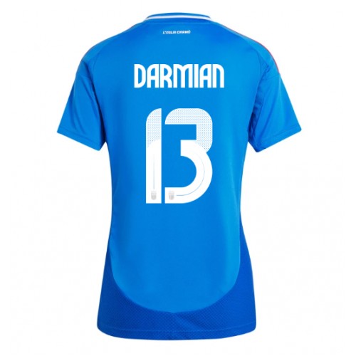 Fotballdrakt Dame Italia Matteo Darmian #13 Hjemmedrakt EM 2024 Kortermet